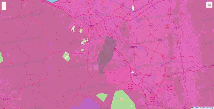 北海道のイオンネットスーパーのエリア地図