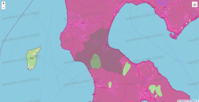 北海道のイオンネットスーパーのエリア地図