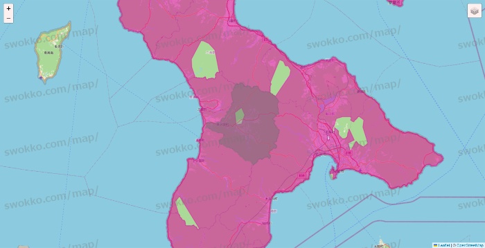 北海道のイオンネットスーパーのエリア地図