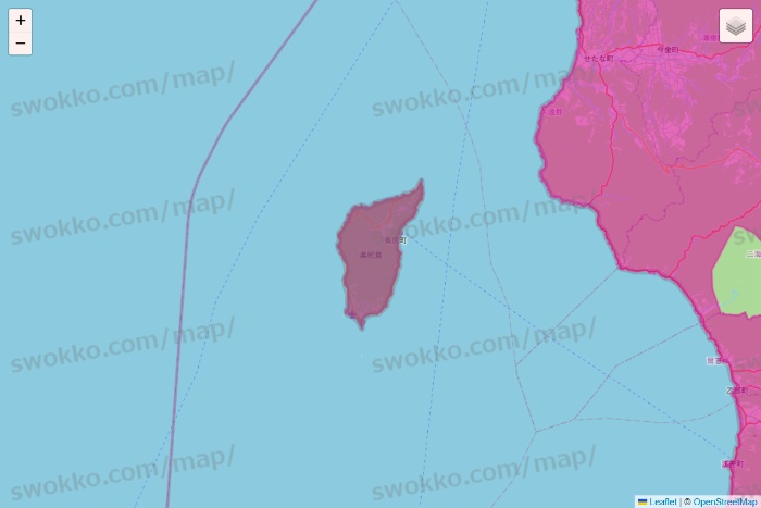 北海道のイオンネットスーパーのエリア地図