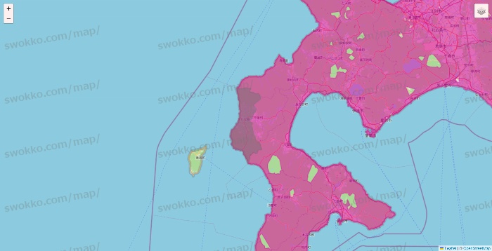 北海道のイオンネットスーパーのエリア地図