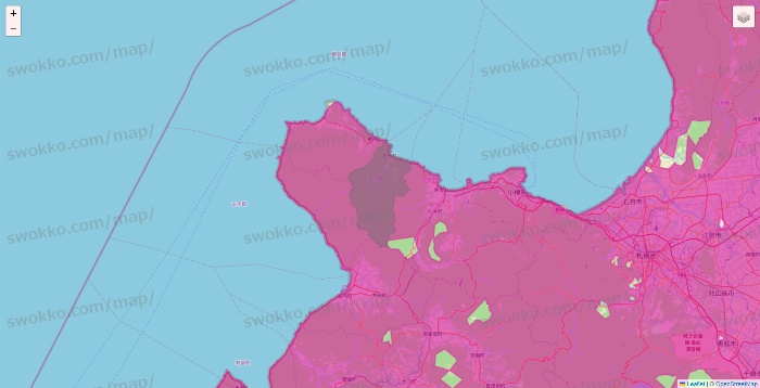 北海道のイオンネットスーパーのエリア地図