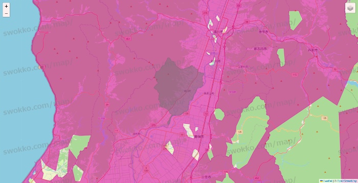 北海道のイオンネットスーパーのエリア地図