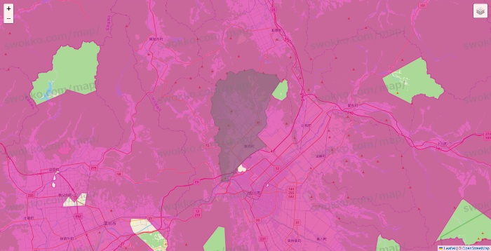 北海道のイオンネットスーパーのエリア地図