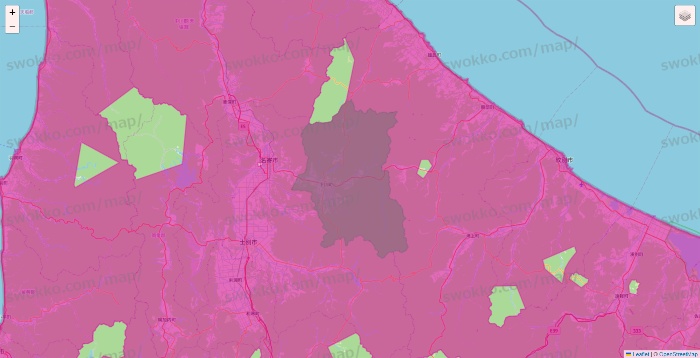 北海道のイオンネットスーパーのエリア地図