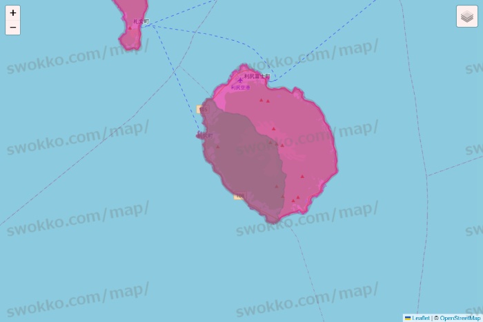 北海道のイオンネットスーパーのエリア地図