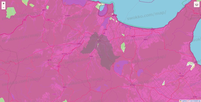 北海道のイオンネットスーパーのエリア地図