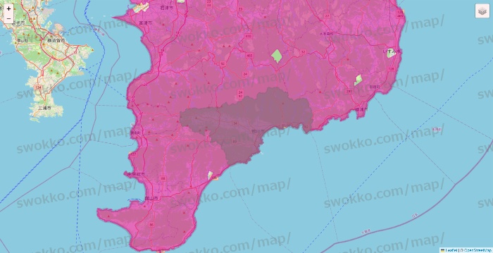 千葉県のイオンネットスーパーのエリア地図