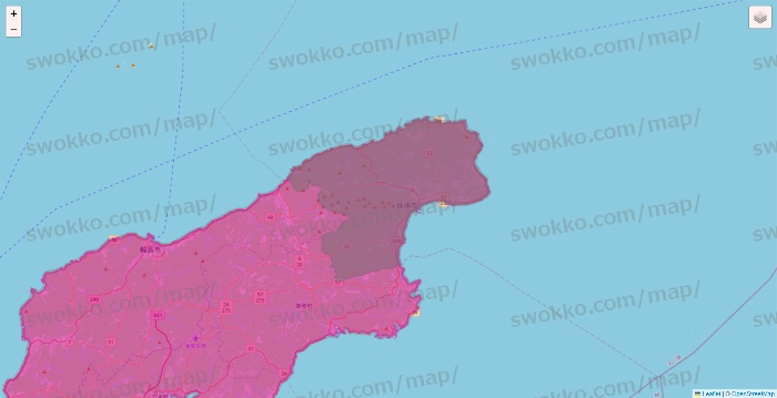 石川県のイオンネットスーパーのエリア地図