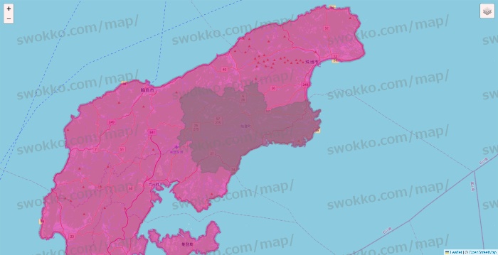 石川県のイオンネットスーパーのエリア地図