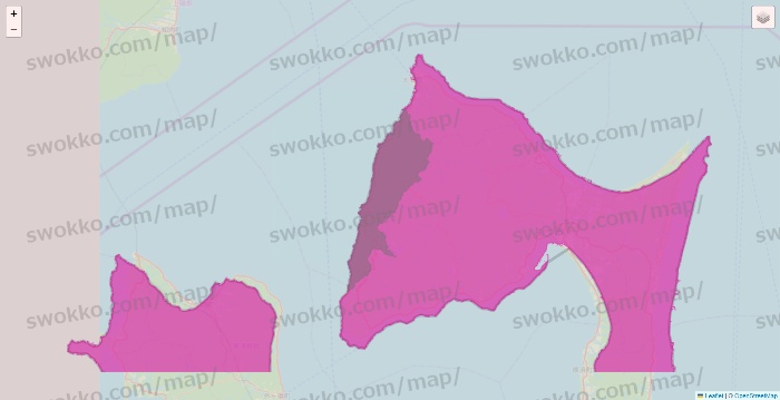 青森県のイオンネットスーパーのエリア地図