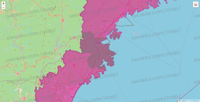 三重県のイオンネットスーパーのエリア地図