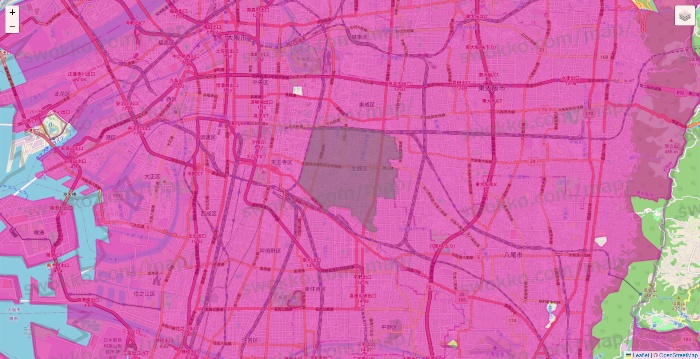 大阪府のイオンネットスーパーのエリア地図