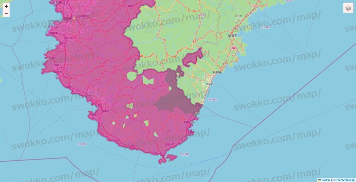 和歌山県のイオンネットスーパーのエリア地図