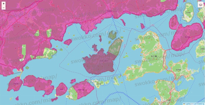 広島県のイオンネットスーパーのエリア地図