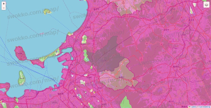 福岡県のイオンネットスーパーのエリア地図