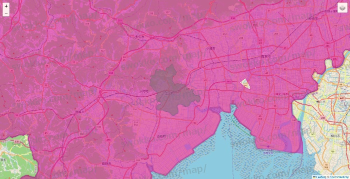 佐賀県のイオンネットスーパーのエリア地図