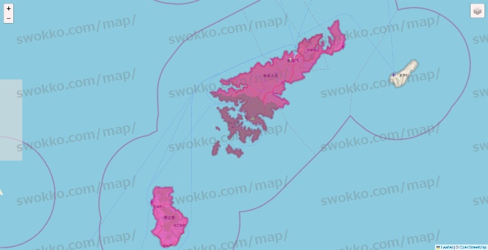 鹿児島県のイオンネットスーパーのエリア地図