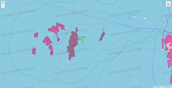 沖縄県のイオンネットスーパーのエリア地図