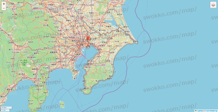 千葉県のコモディイイダネットスーパーのエリア地図