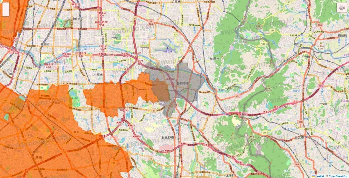 大阪府のダイエーネットスーパーのエリア地図