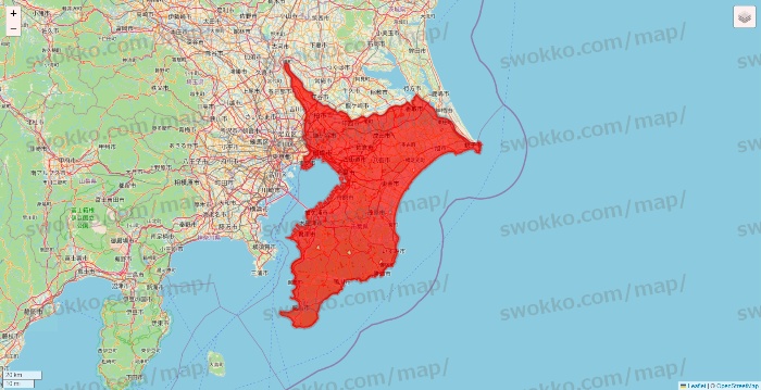 千葉県の出前館のエリア地図