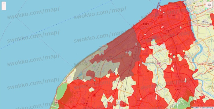 新潟県の出前館のエリア地図