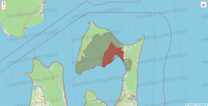 青森県の出前館のエリア地図