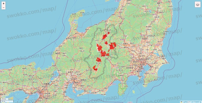 長野県の出前館のエリア地図