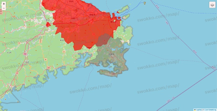 三重県の出前館のエリア地図