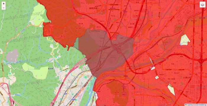 京都府の出前館のエリア地図