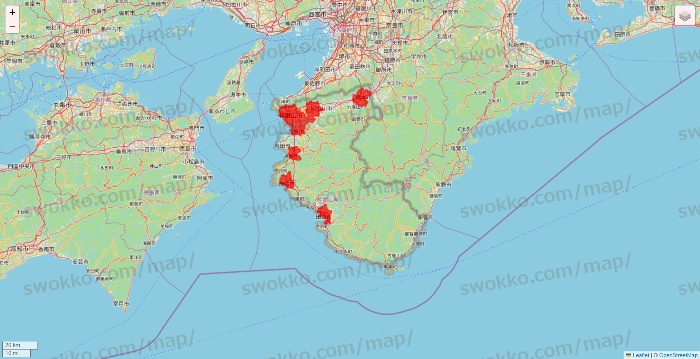 和歌山県の出前館のエリア地図
