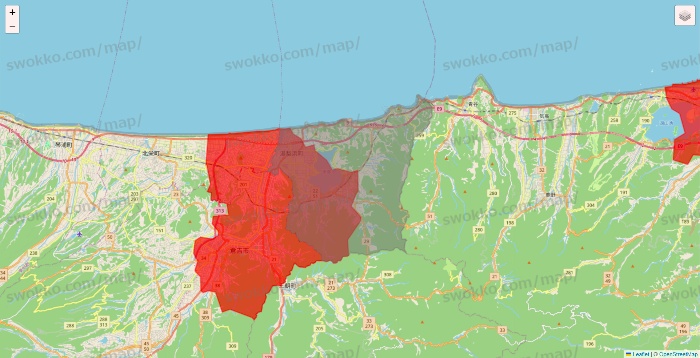 鳥取県の出前館のエリア地図