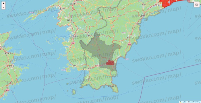 高知県の出前館のエリア地図