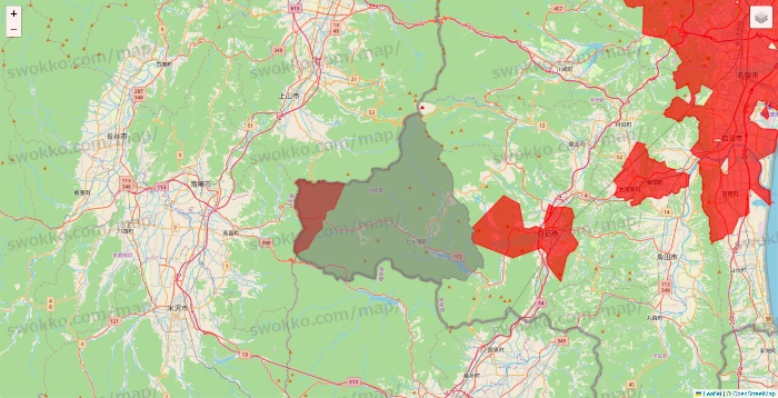 宮城県の出前館のエリア地図