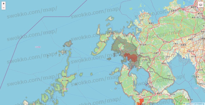 長崎県のエレナネットスーパーのエリア地図