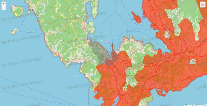長崎県のエレナネットスーパーのエリア地図