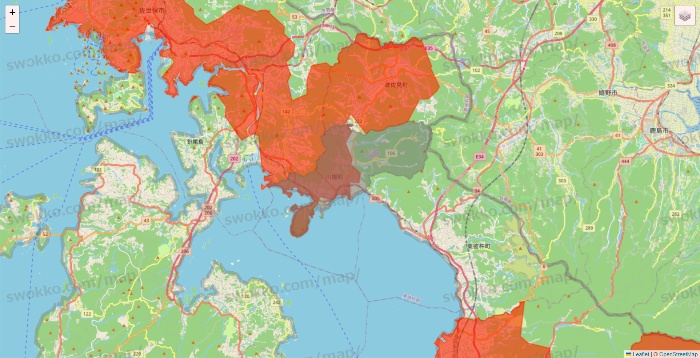 長崎県のエレナネットスーパーのエリア地図