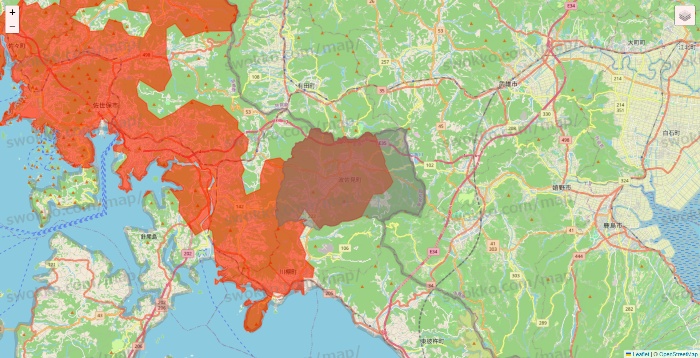 長崎県のエレナネットスーパーのエリア地図