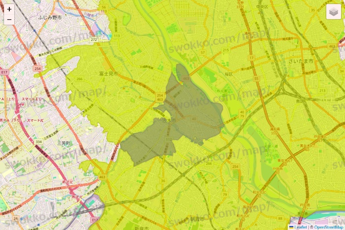 埼玉県のGreen Beans（グリーンビーンズ）のエリア地図