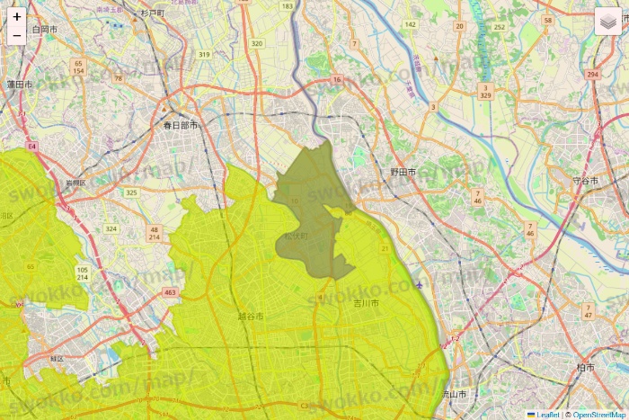 埼玉県のGreen Beans（グリーンビーンズ）のエリア地図