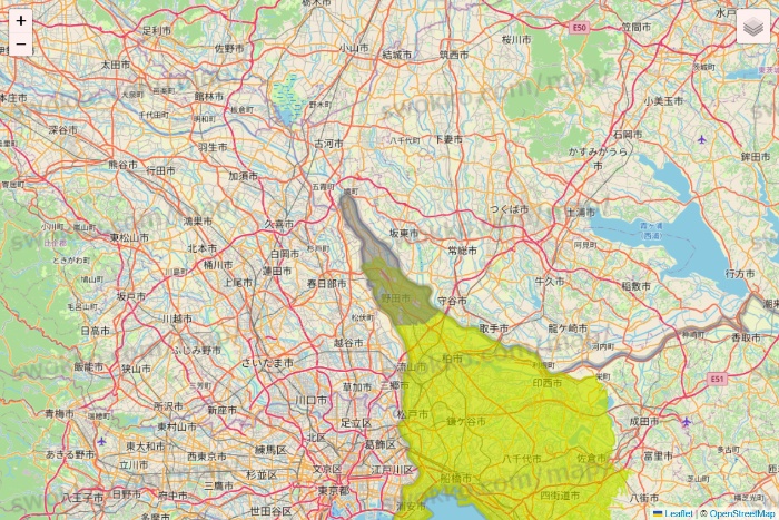 千葉県のGreen Beans（グリーンビーンズ）のエリア地図