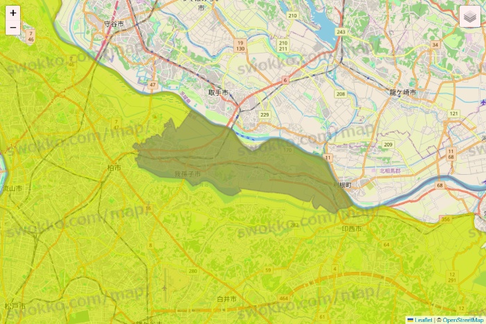 千葉県のGreen Beans（グリーンビーンズ）のエリア地図