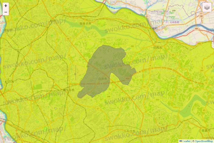 千葉県のGreen Beans（グリーンビーンズ）のエリア地図