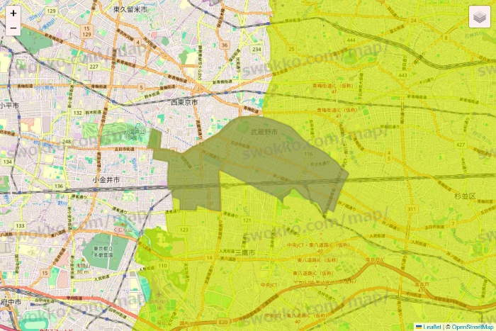 東京都のGreen Beans（グリーンビーンズ）のエリア地図