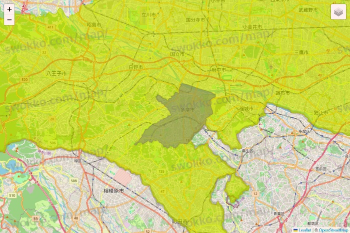 東京都のGreen Beans（グリーンビーンズ）のエリア地図