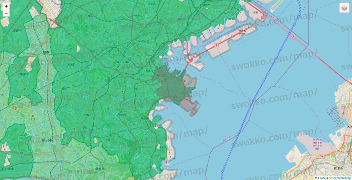 神奈川県のイトーヨーカドーネットスーパーのエリア地図