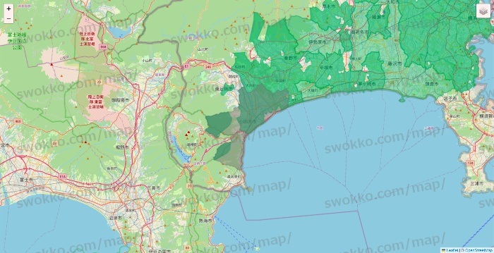 神奈川県のイトーヨーカドーネットスーパーのエリア地図