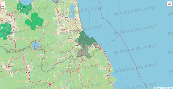 青森県のイトーヨーカドーネットスーパーのエリア地図