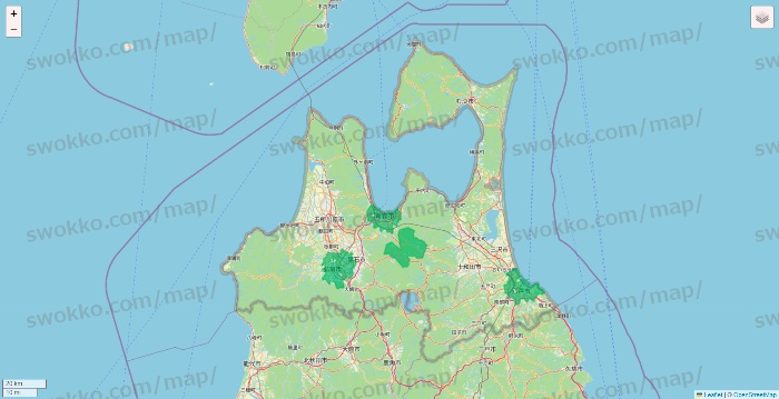 青森県のイトーヨーカドーネットスーパーのエリア地図